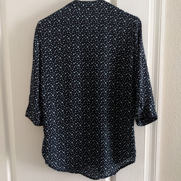 Dark Blue Blouse Size Small - Picture 2 of 5